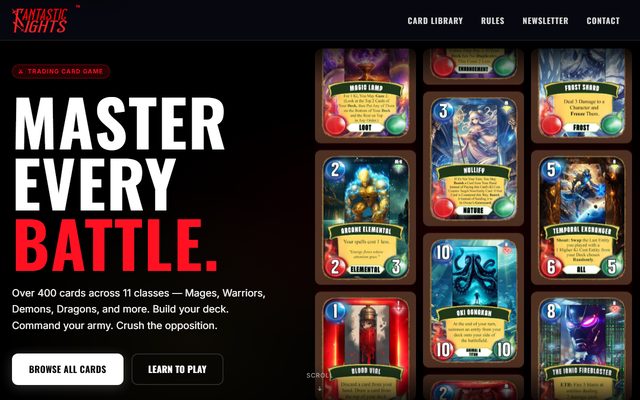 fantasticfights.net homepage